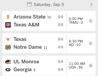 Illustration for article titled Saturday College Football Thread
